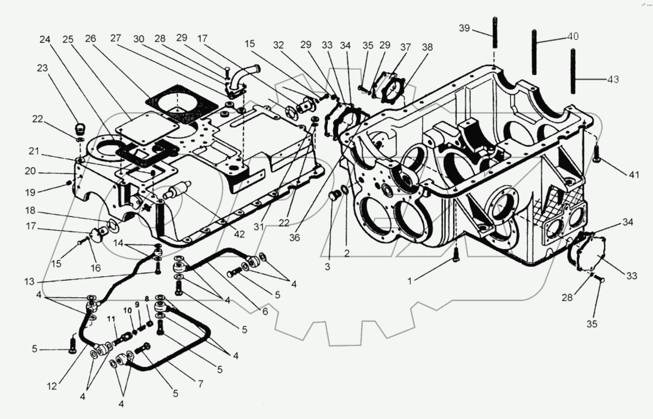  Картер коробки передач