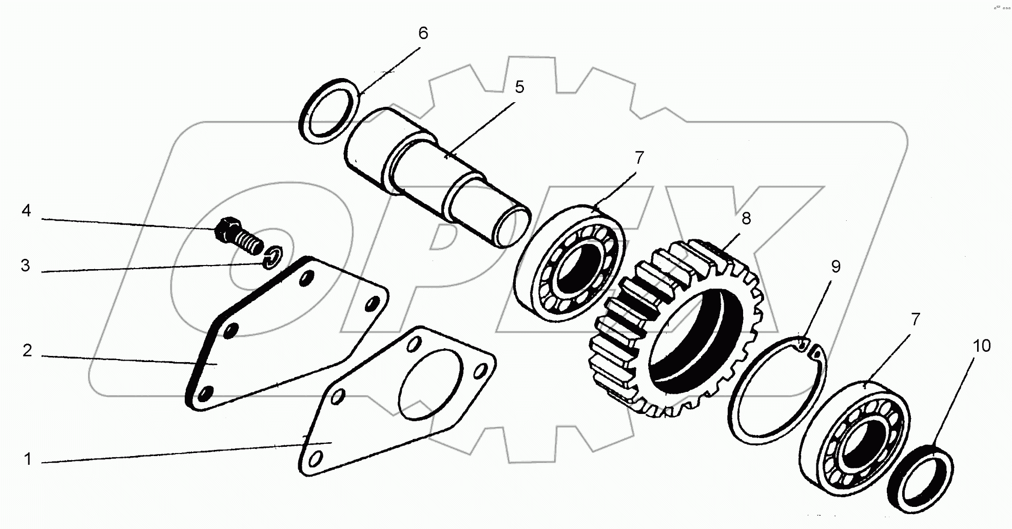  Ось заднего хода