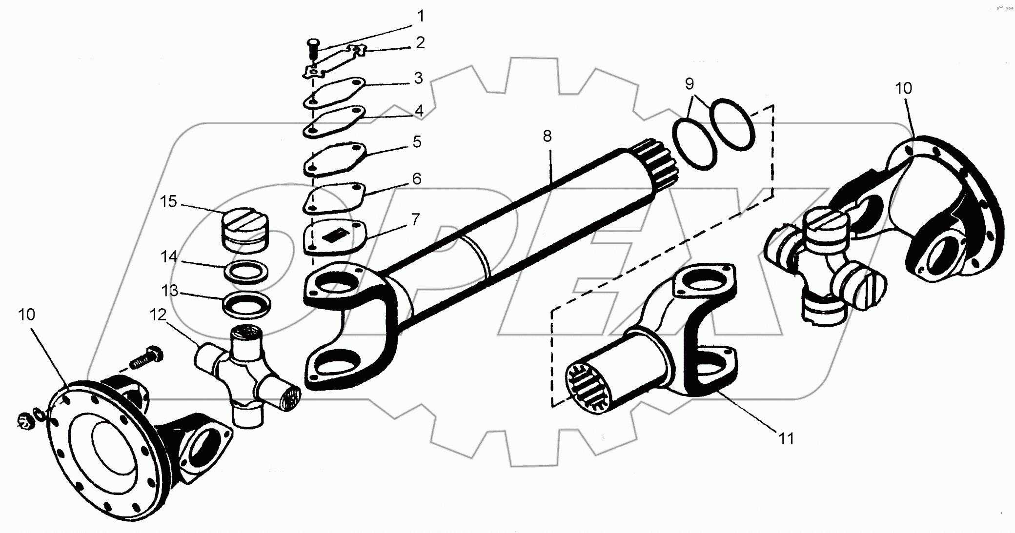  Вал карданный переднего моста
