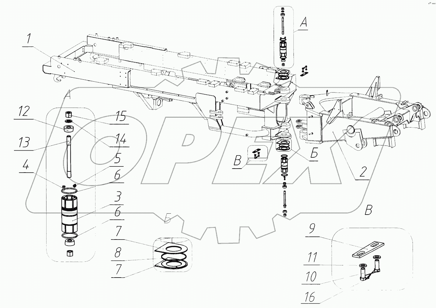  Рама в сборе