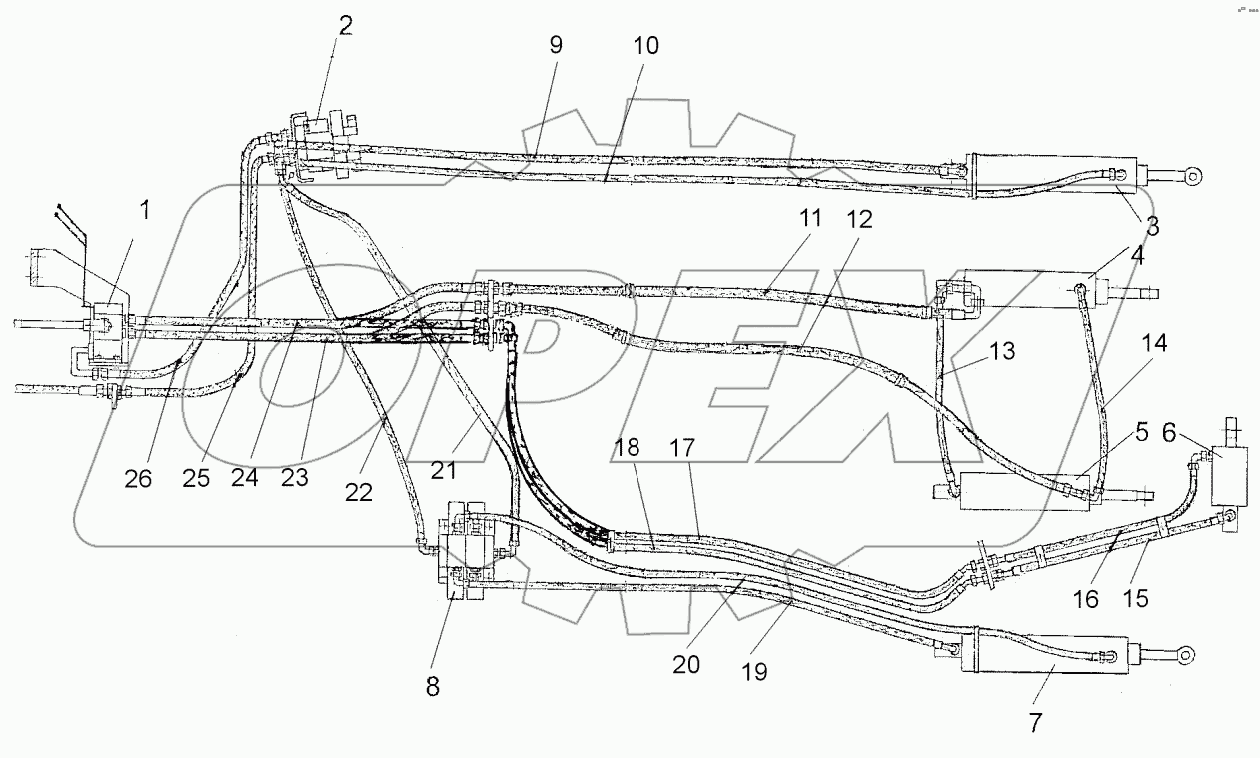  Гидросистема управления рабочим оборудованием