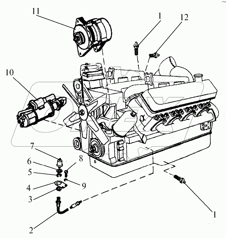  Электрооборудование двигателя