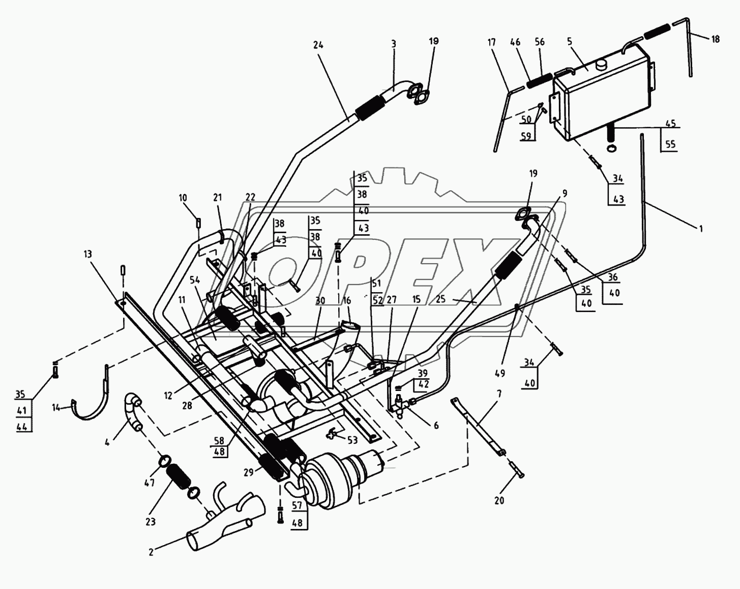Система обогрева двигателя (К-703М-12)