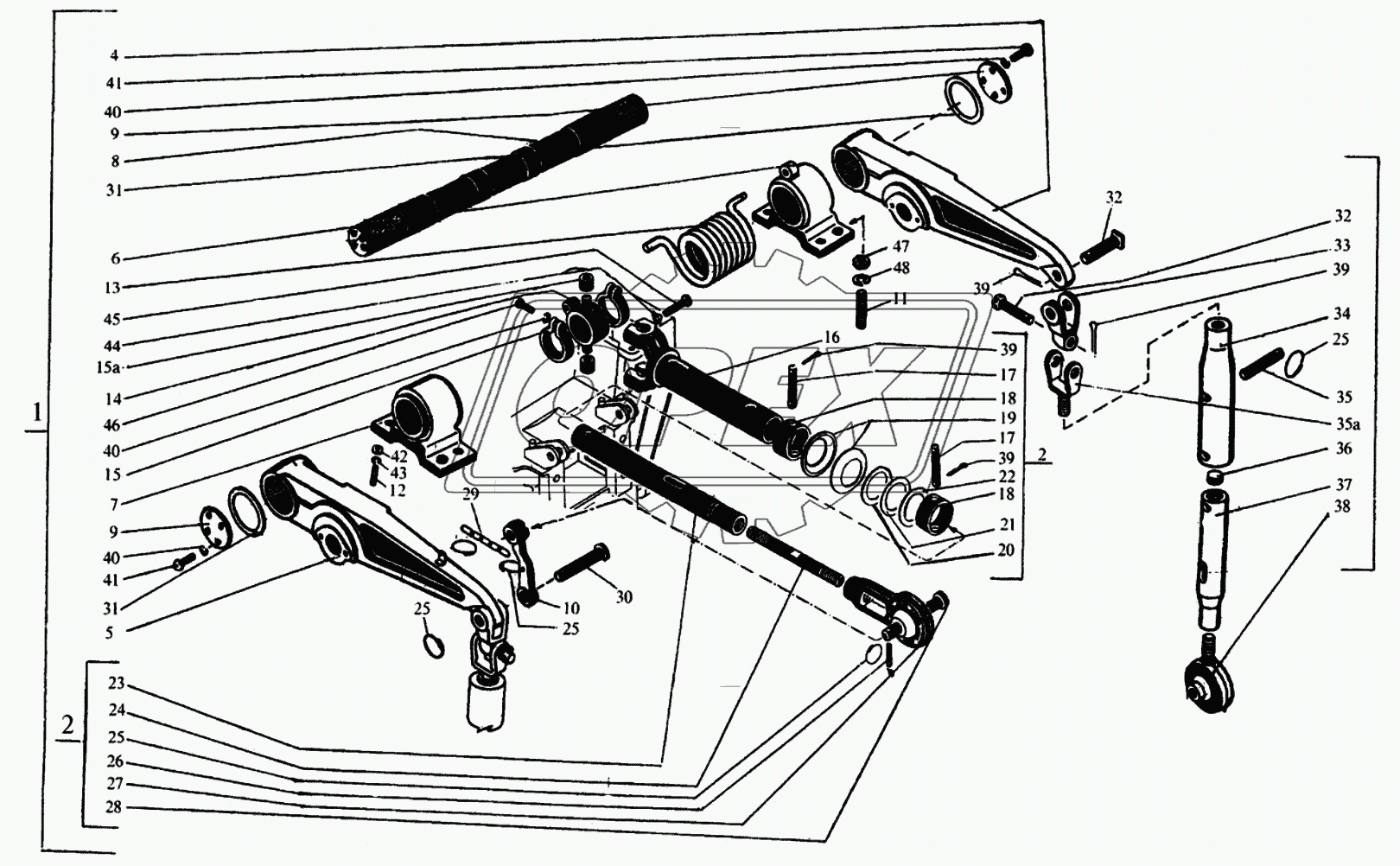 Механизм навески (верхняя часть)