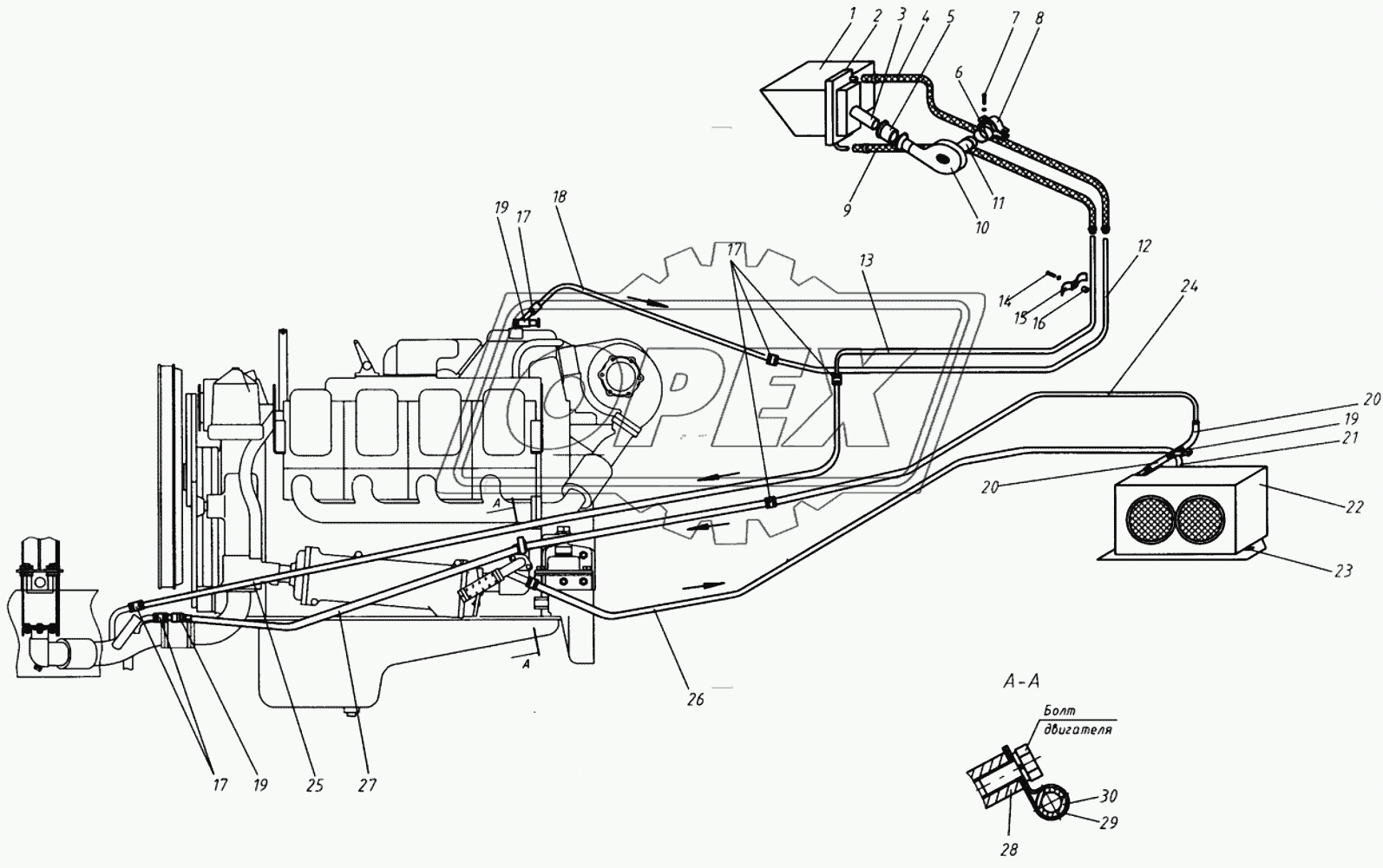Вентиляция и отопление кабины (К-703М-12)