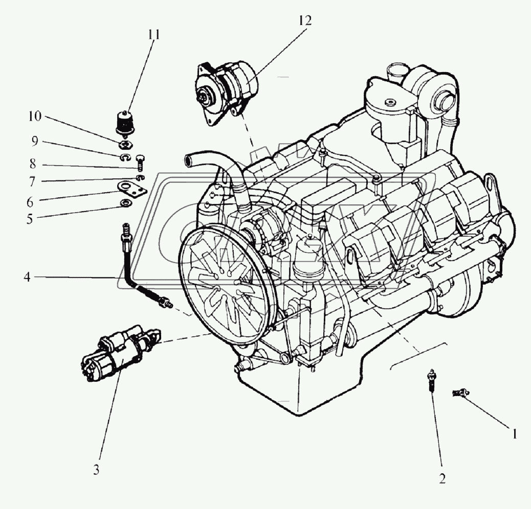 Электрооборудование двигателя (К-703М-12)
