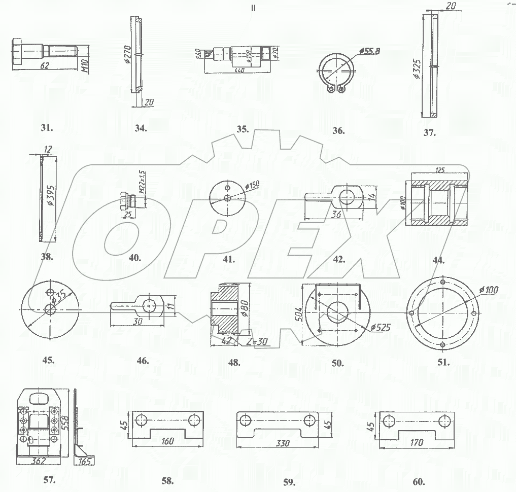 Валец вибрационный ДУ-82.343.500 (деталировка)