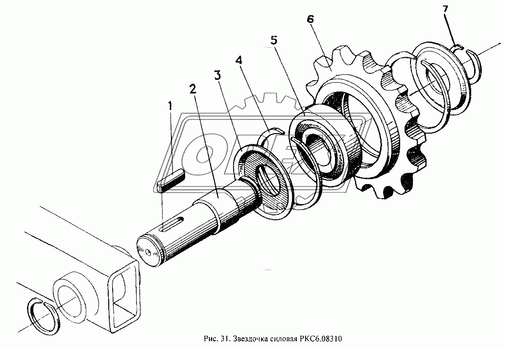 Звездочка силовая РКС6.08310