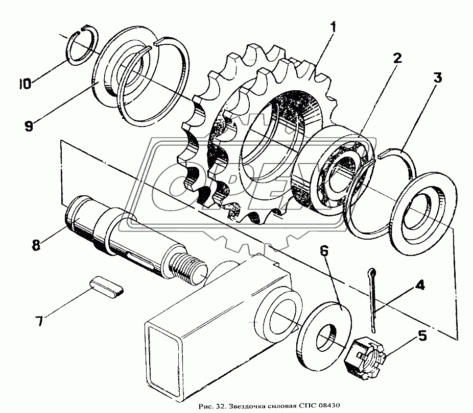 Звездочка силовая СПС08430