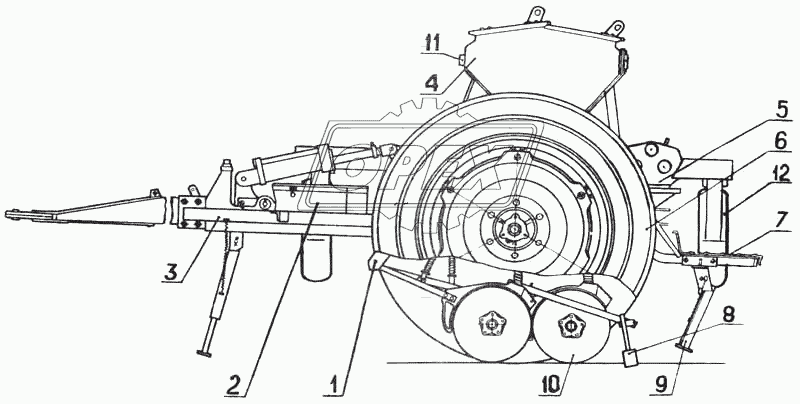 Общее устройство сеялки СЗ-5,4