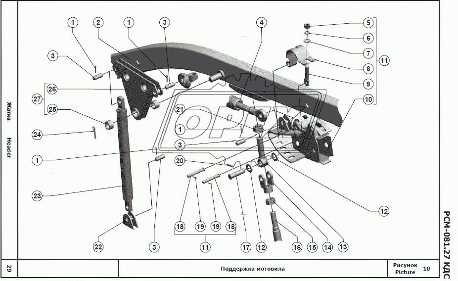 Поддержка мотовила