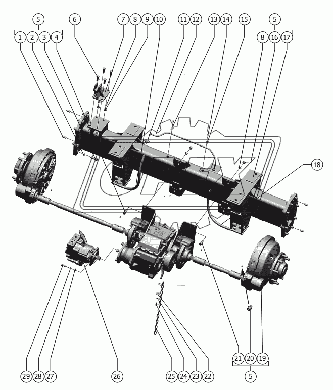 Мост ведущих колес (ZF)