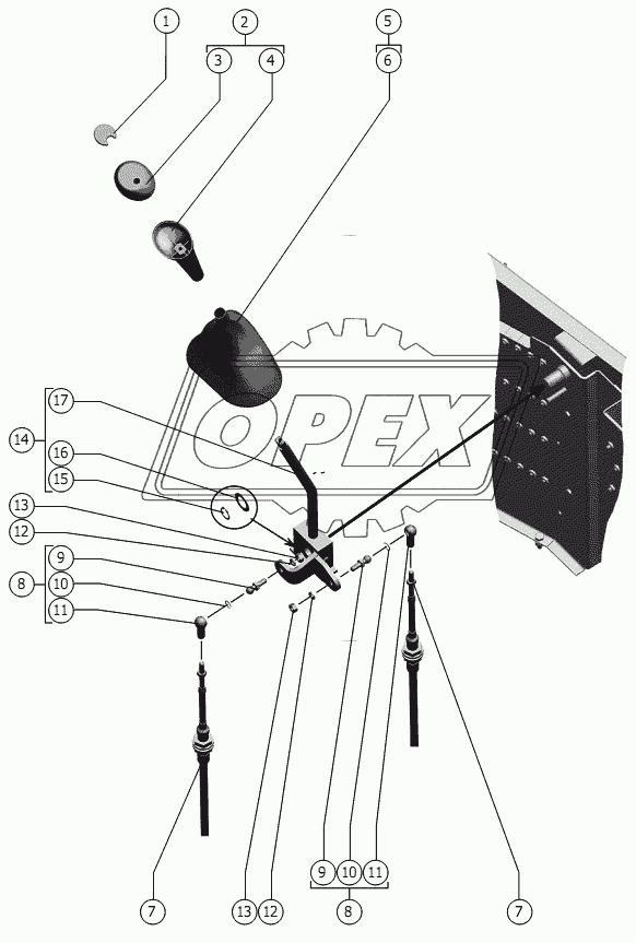 Рычаг переключения диапазонов