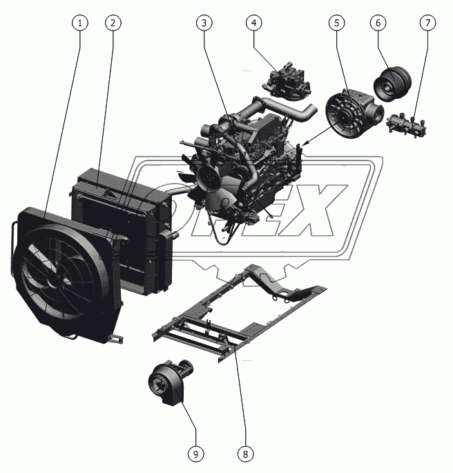 Установка моторная (двигатель 6СТА8.3)