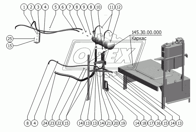 Установка бачка расширительного (Cummins 6СТА8,3)