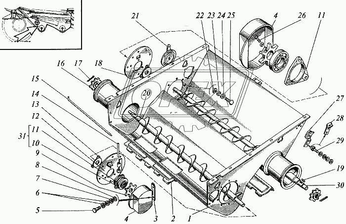 Блок шнеков