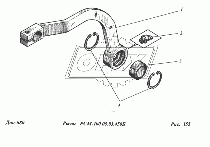 Рычаг РСМ-100.05.03.450Б