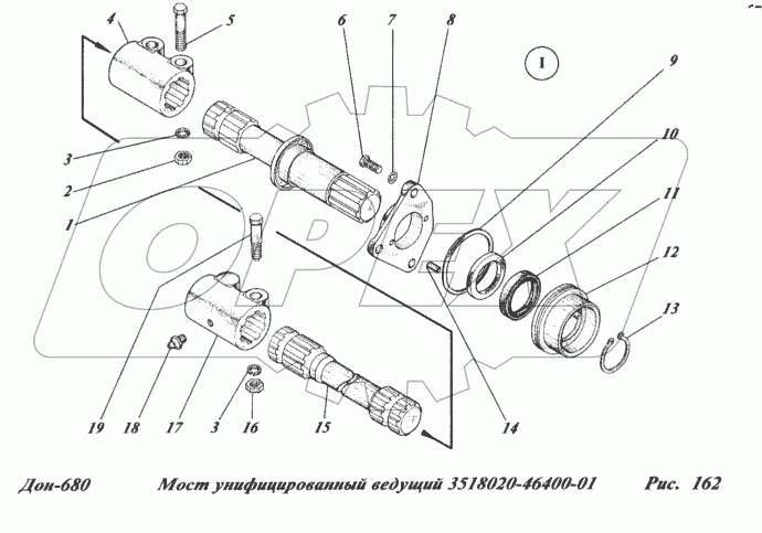 Мост унифицированный ведущий 3518020-46400-01