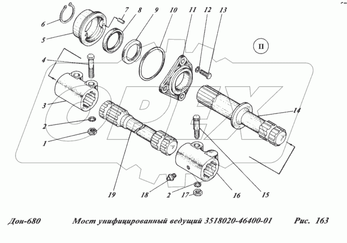 Мост унифицированный ведущий 3518020-46400-01