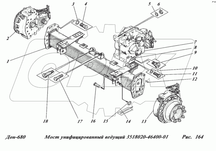Мост унифицированный ведущий 3518020-46400-01