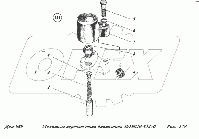 Механизм переключения диапазонов 3518020-43270