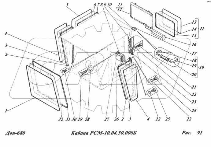 Кабина РСМ-10.04.50.000Б