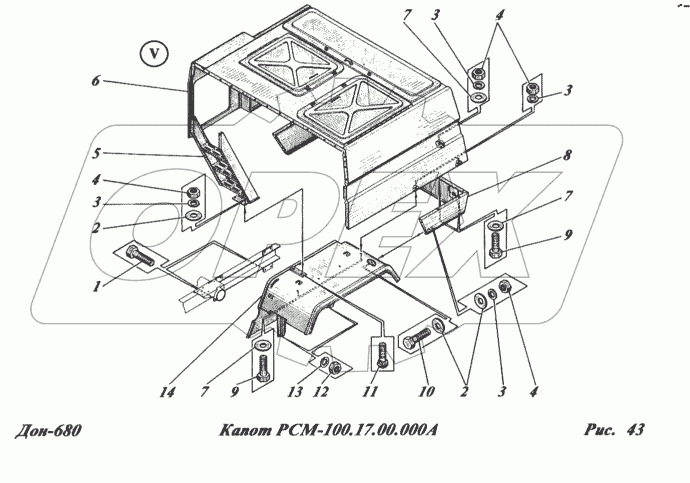 Капот РСМ-100.17.00.000А