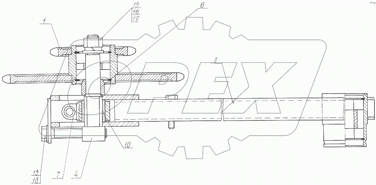  Кронштейн с контрприводом (ЖКС 01.820)