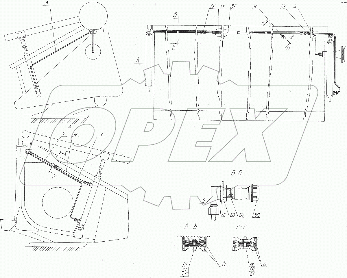  Гидросистема жатки (ЖКС 09.000А-01)