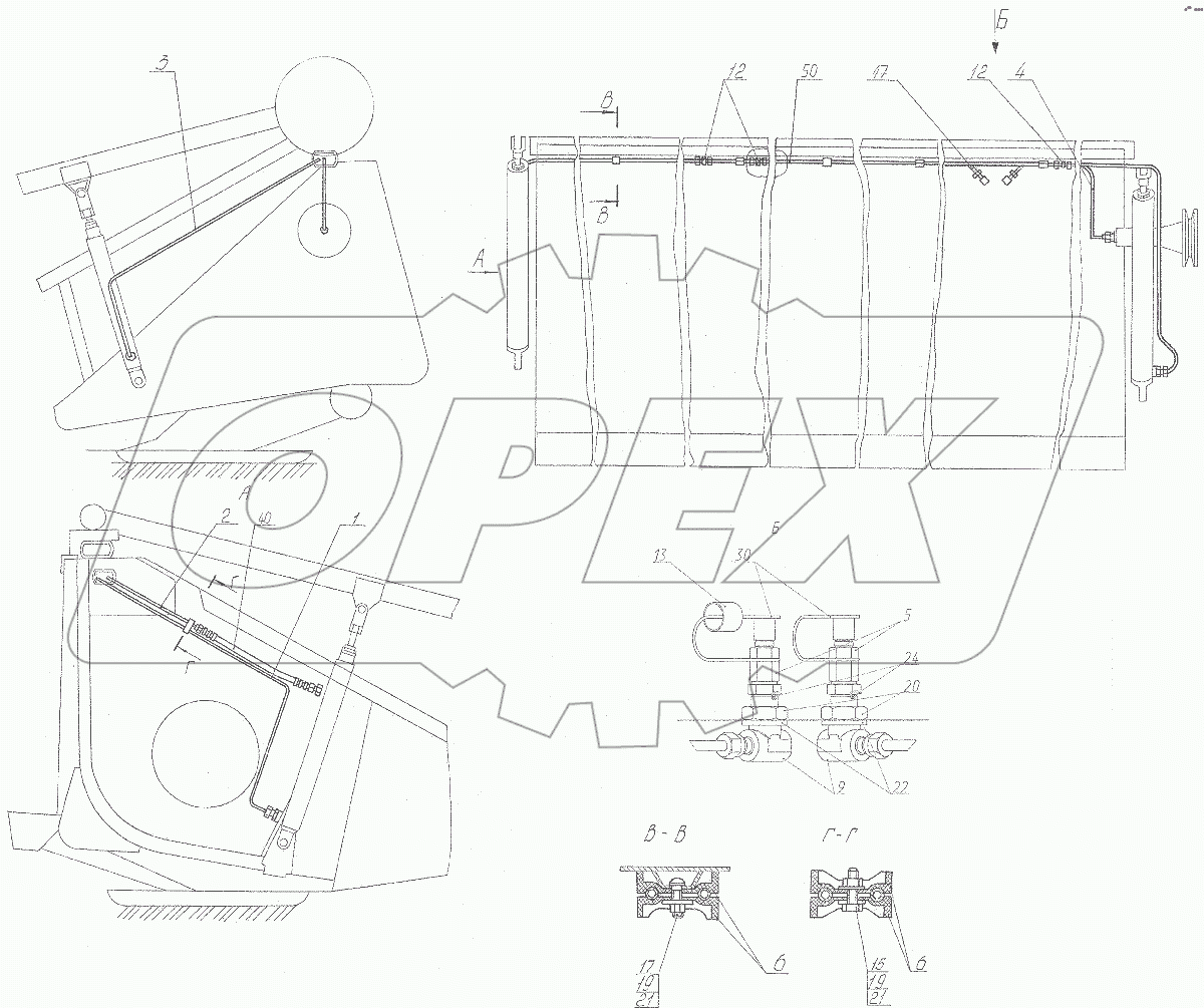  Гидросистема жатки (ЖКС 09.000Б-01)