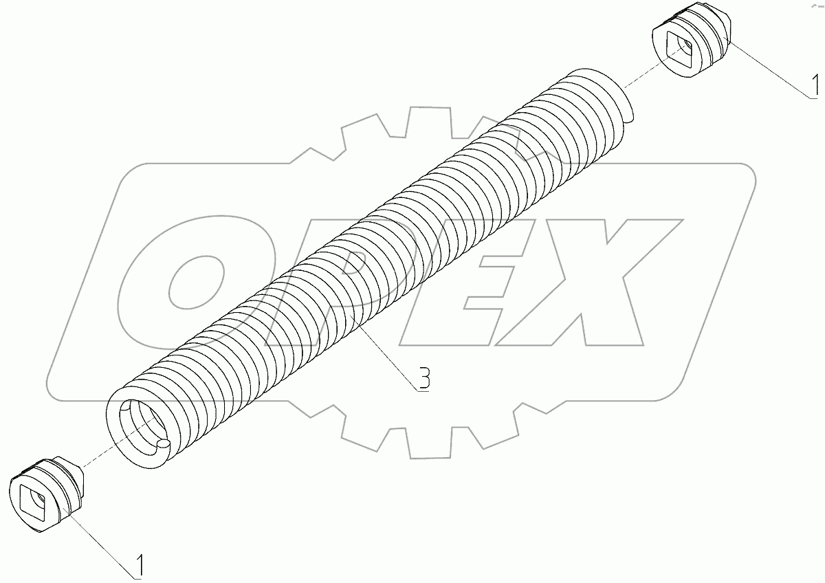  Пружина одинарная (3518050-13620)