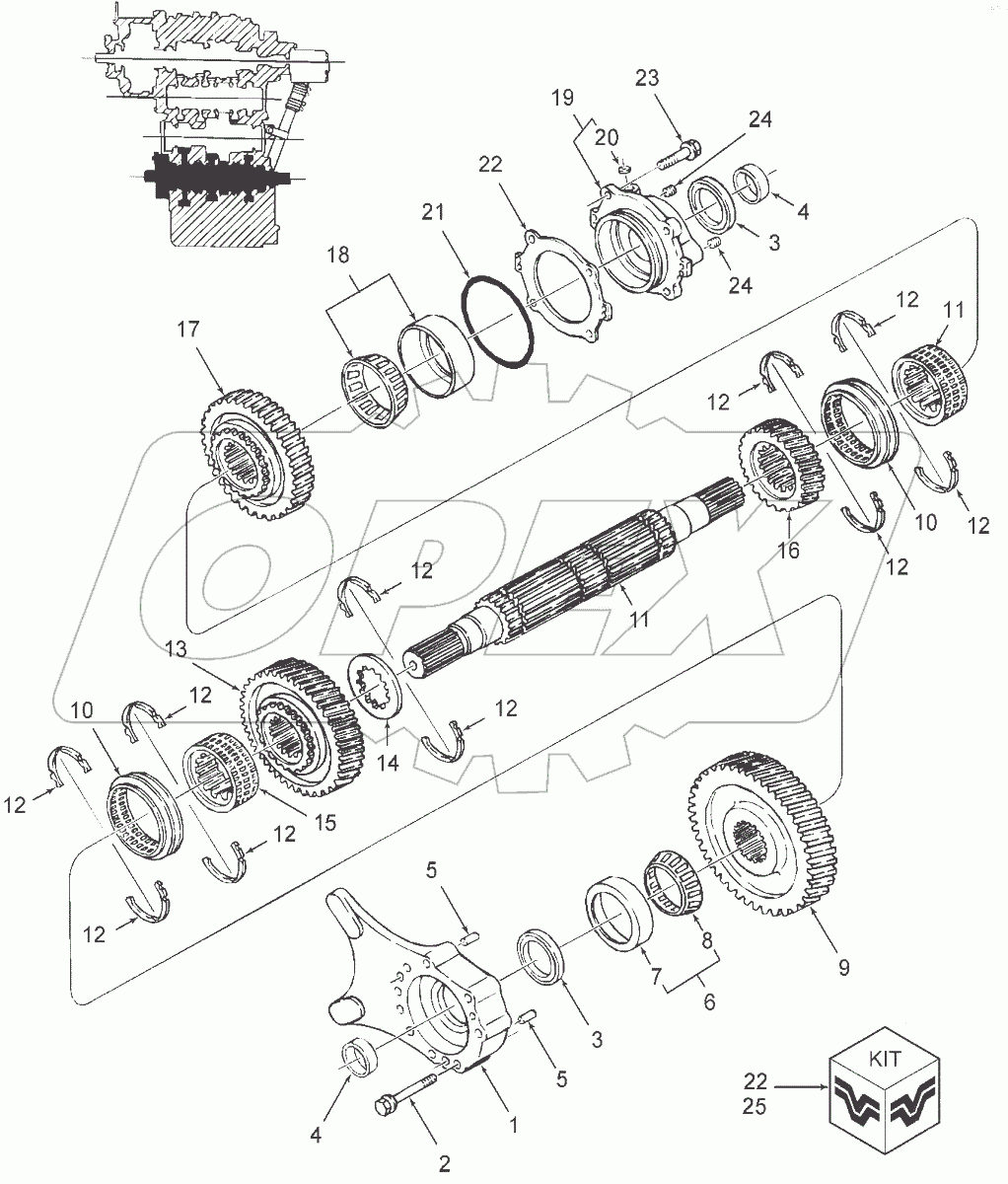  Выходной вал трансмиссии (2375.07.013)