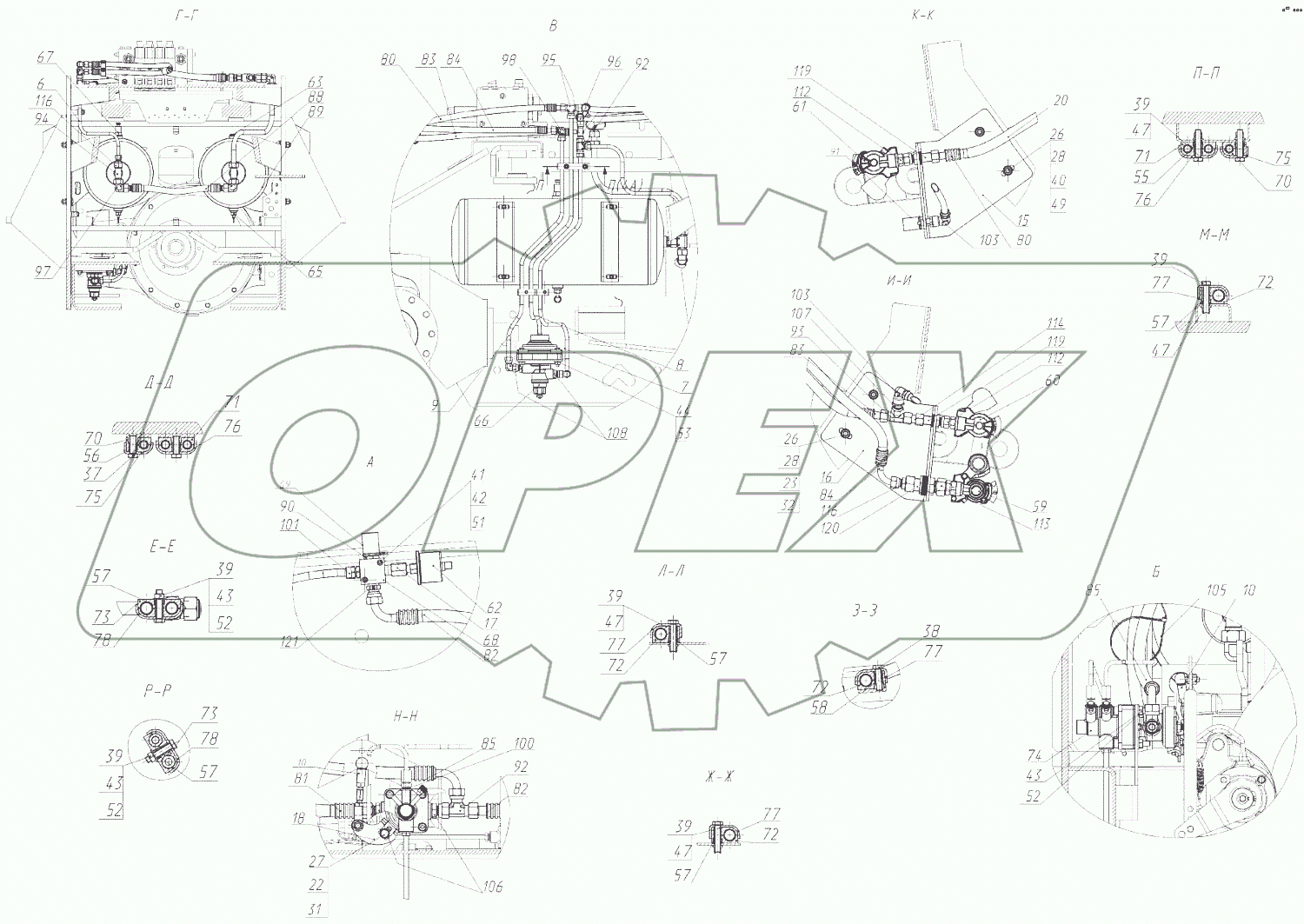  Пневмосистема (2375.29.00.100)