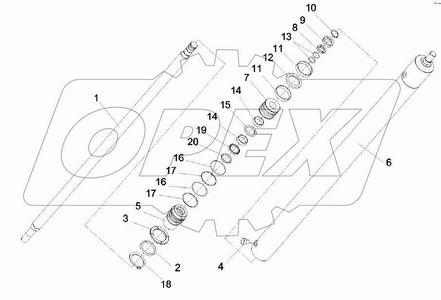 11093384 Shovel sliding cylinder