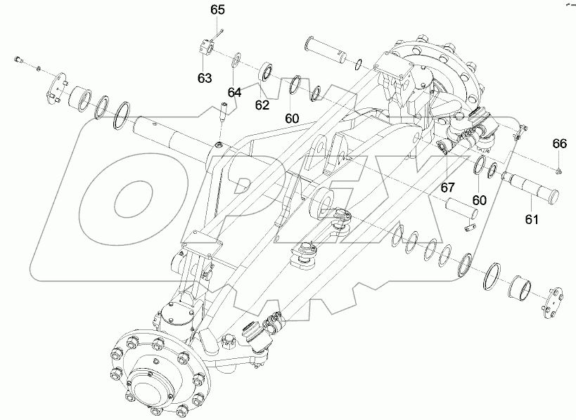  10772247 Axle assy, front