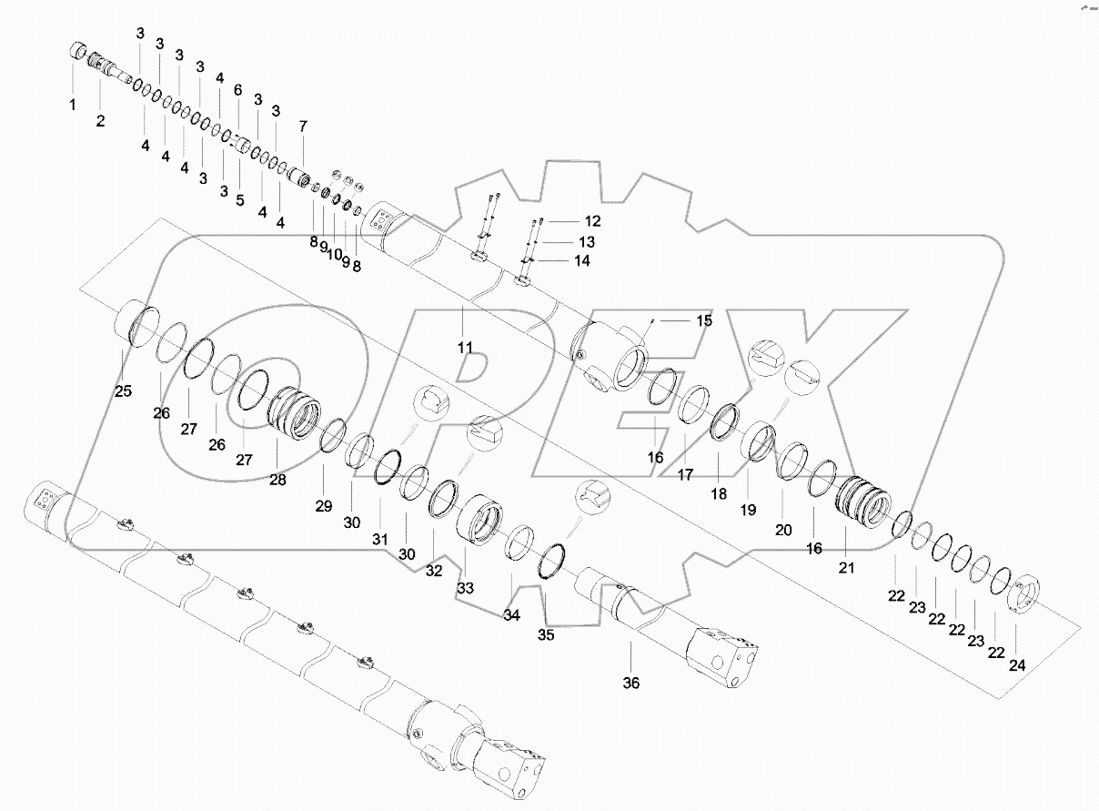  10047023 Telescopic boom oil cylinder