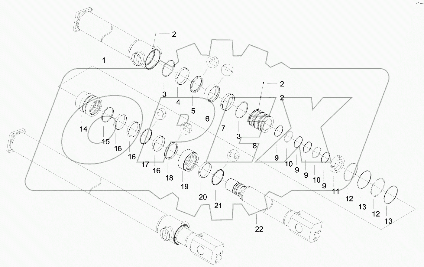  10047028 Telescopic boom oil cylinder
