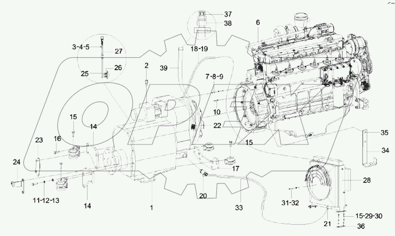  11295457 Engine and gearbox