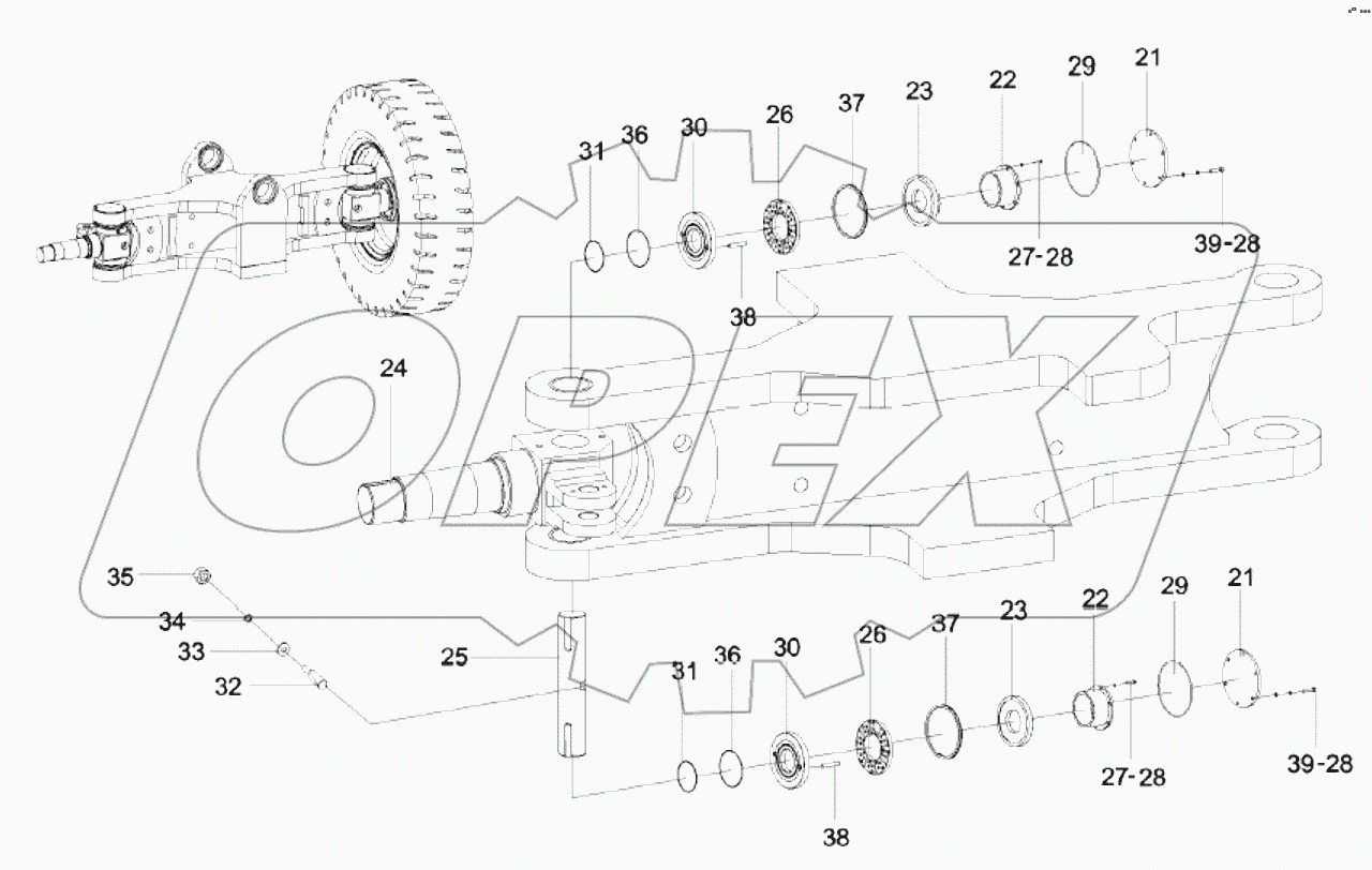  10428246 Steering axle