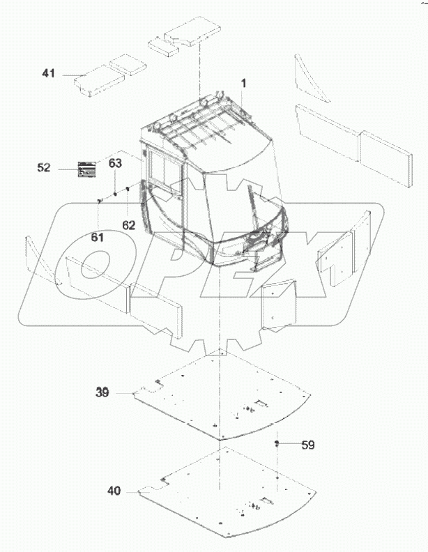  12373629 Subframe, cabin, container loader