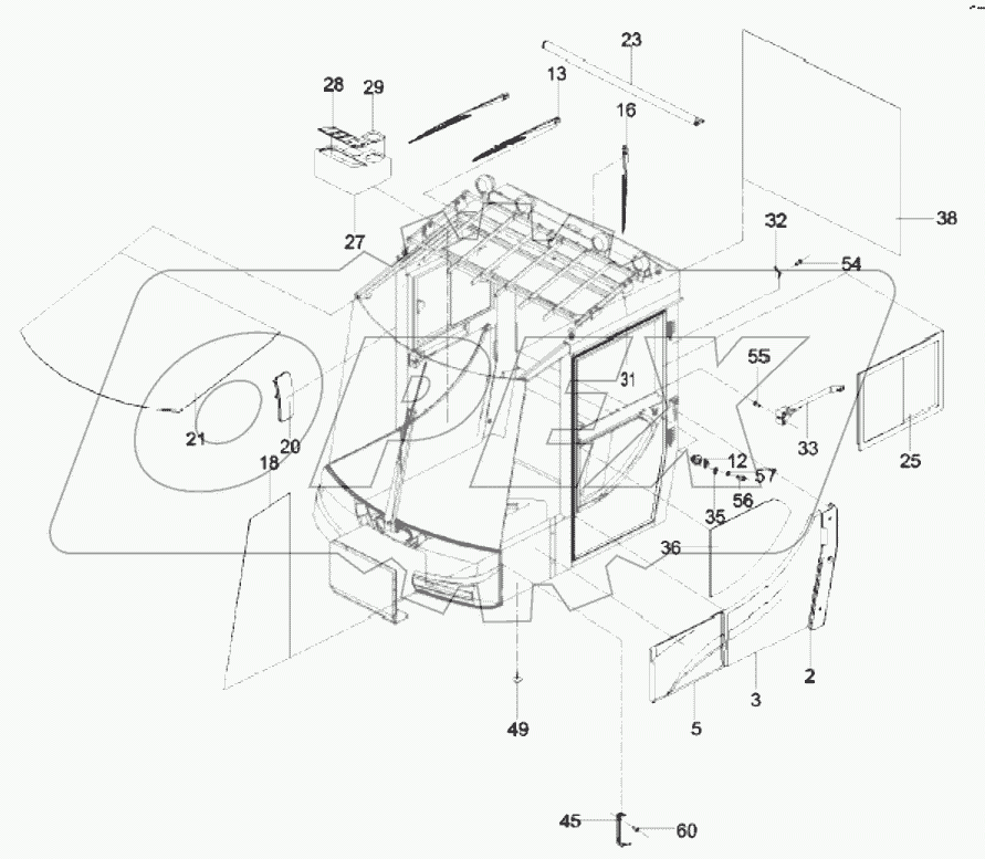  12373629 Subframe, cabin, container loader