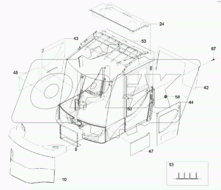  12373629 Subframe, cabin, container loader