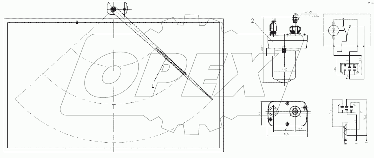  A229900002144 Wiper, rear window