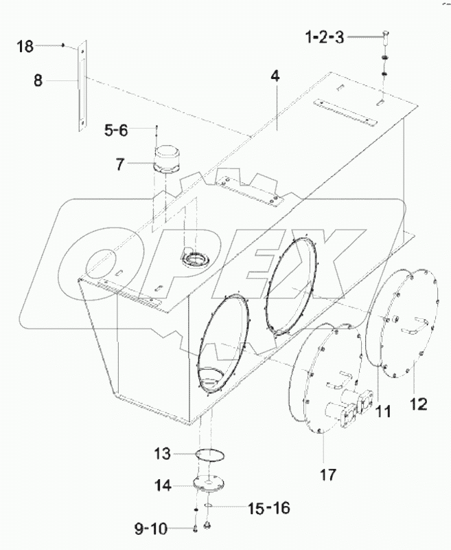  10121326 Hydraulic oil tank