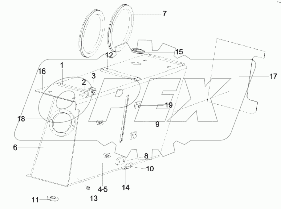  12613245 Body, hydraulic oil tank