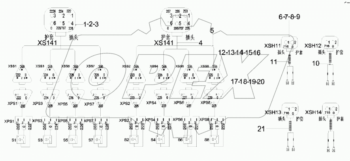  12545844 Harness, proximity switch