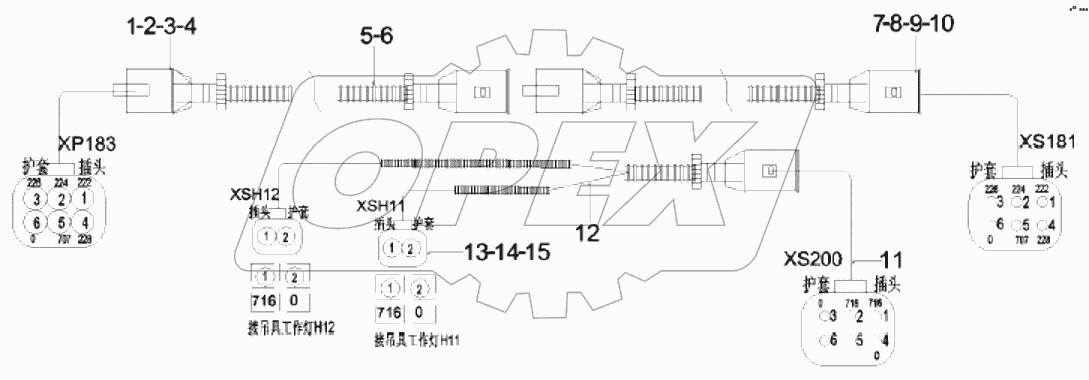  12545855 Harness, tow chain left