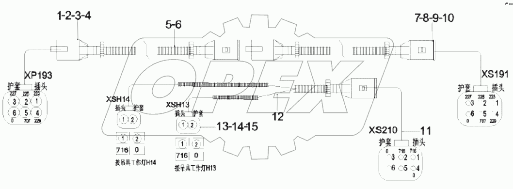  12545861 Harness, tow chain right