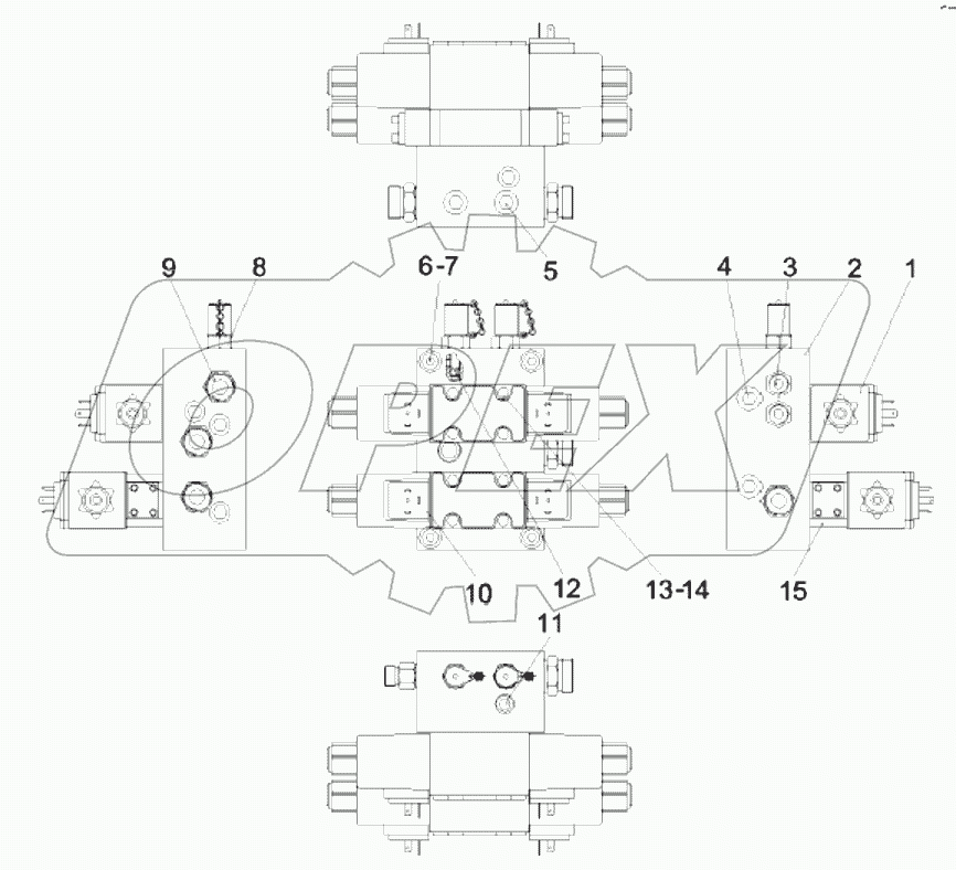  A810201062480 Group, telescopic and twist lock valve, left