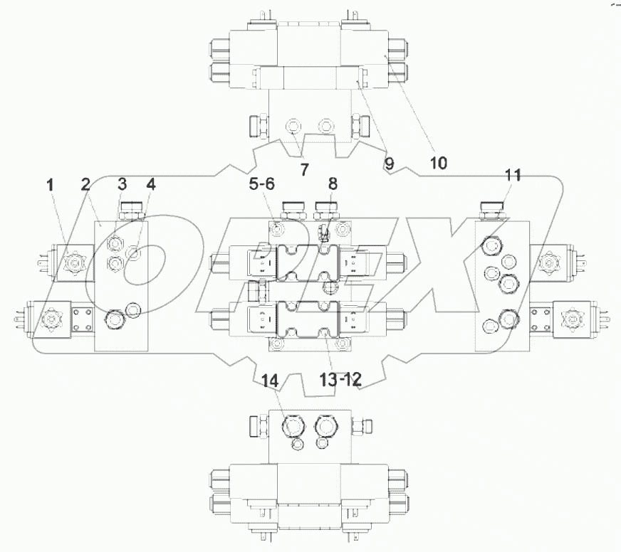  A810201062481 Group, right twist lock and telescopic valves